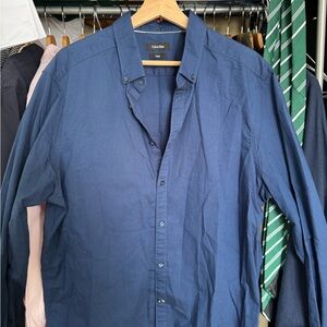 Calvin Klein Navy Fitted Shirt